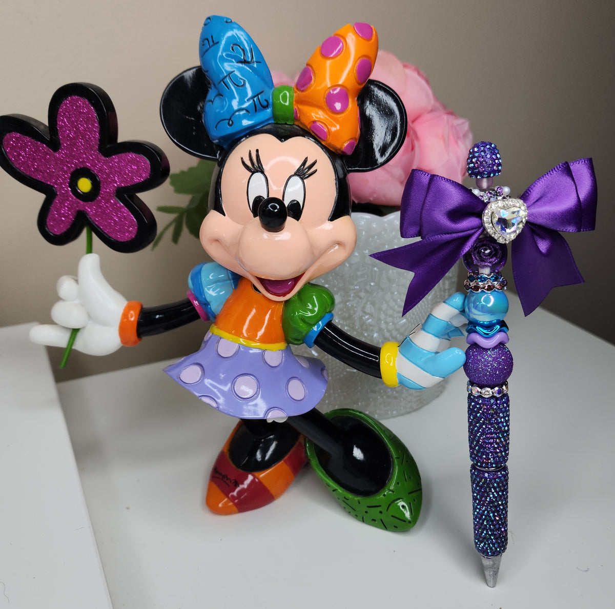 Purple Rhinestone Pen