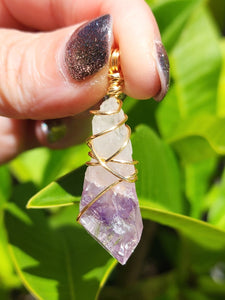 Amethyst 22 Inch Gold Necklace