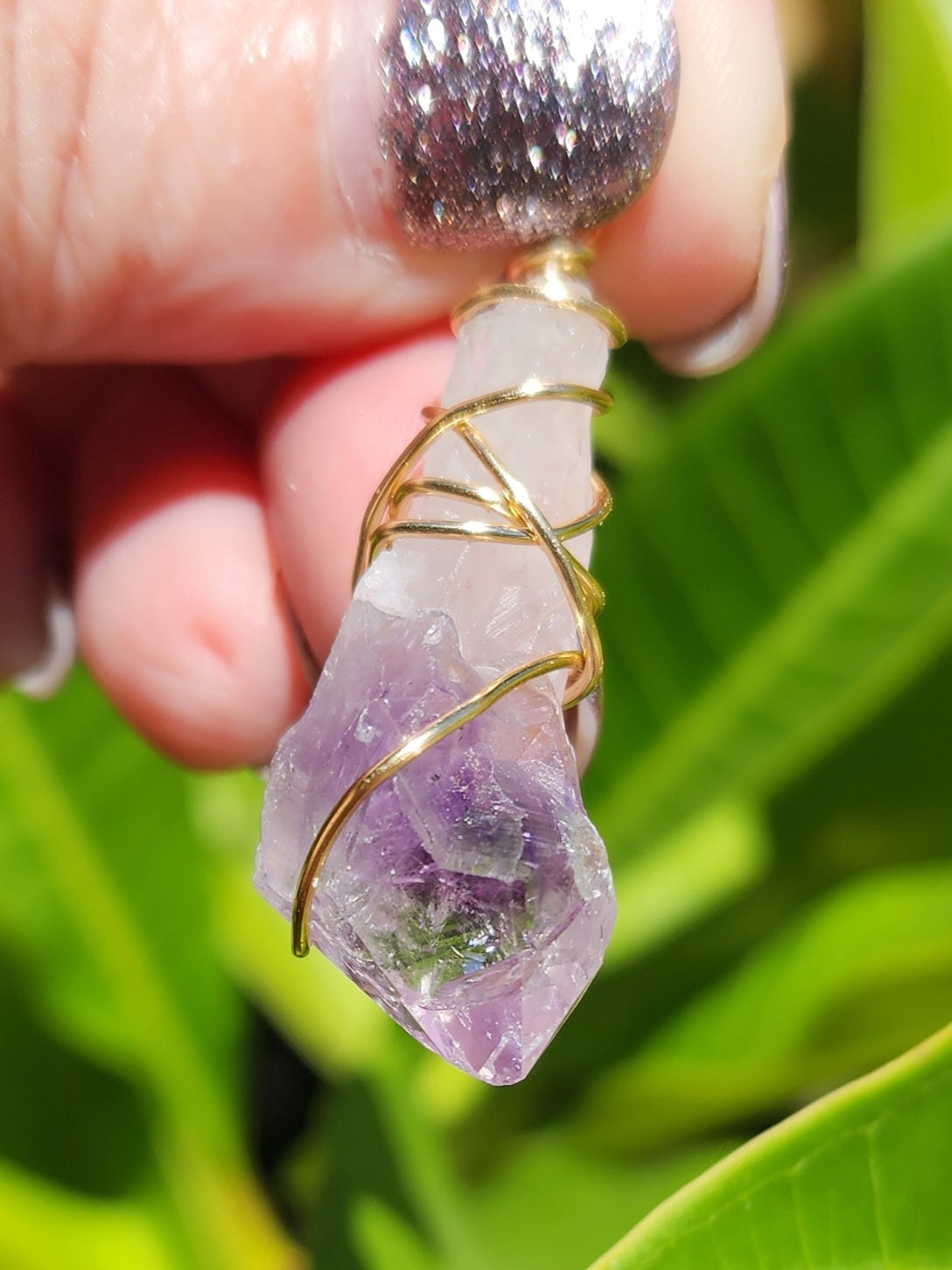 Amethyst 22 Inch Gold Necklace