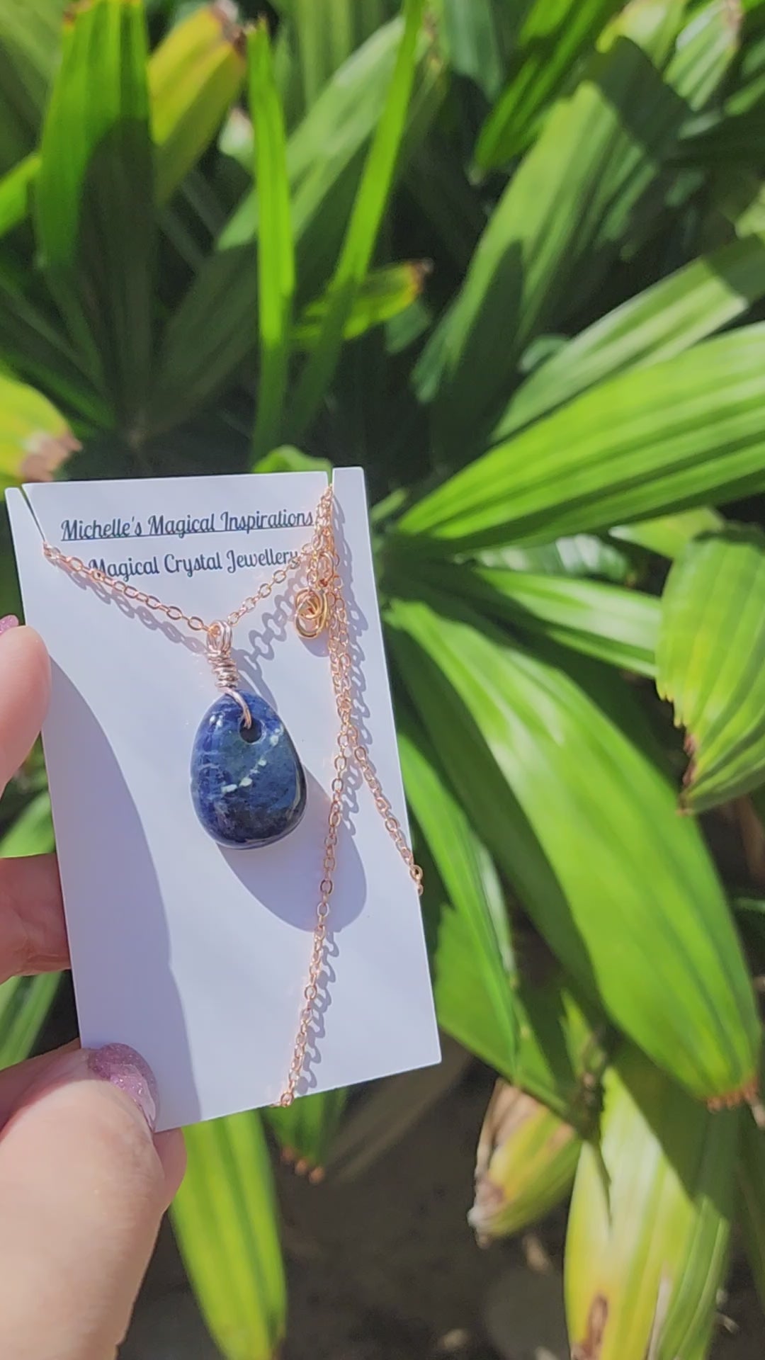 Sodalite 18 Inch Rose Gold Necklace(64)