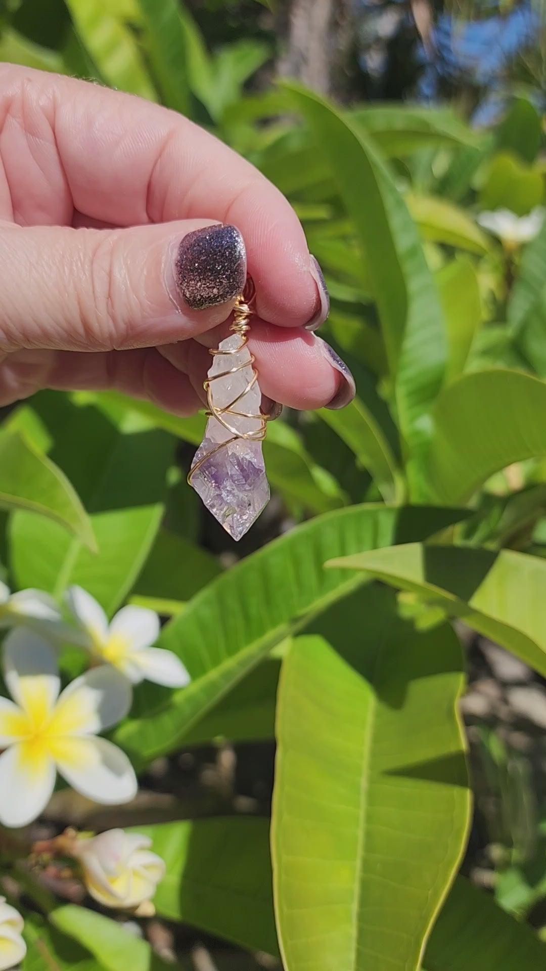 Amethyst 22 Inch Gold Necklace