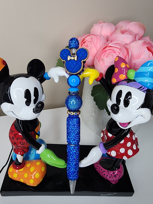 Blue Minnie Rhinestone Pen