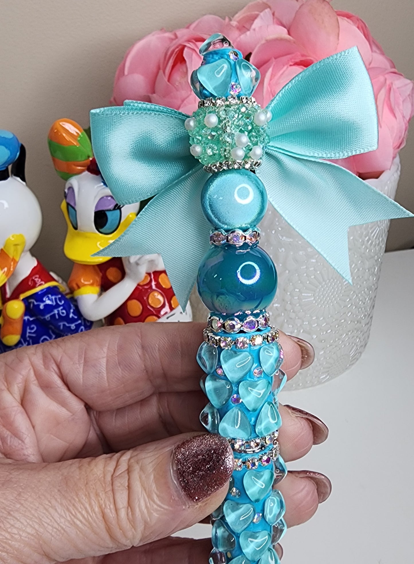 Teal Heart Pen
