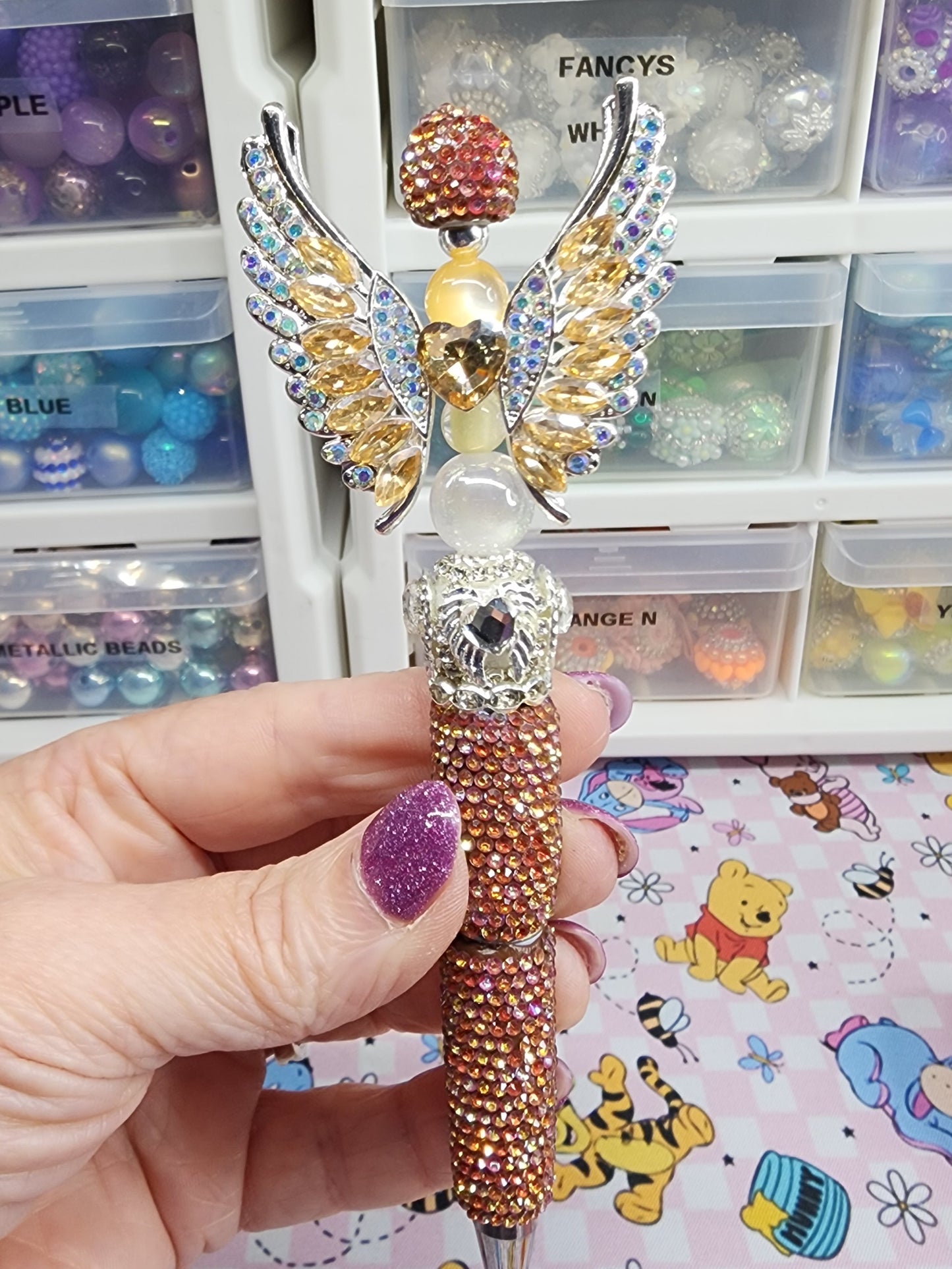 Champagne Angel Wings Pen