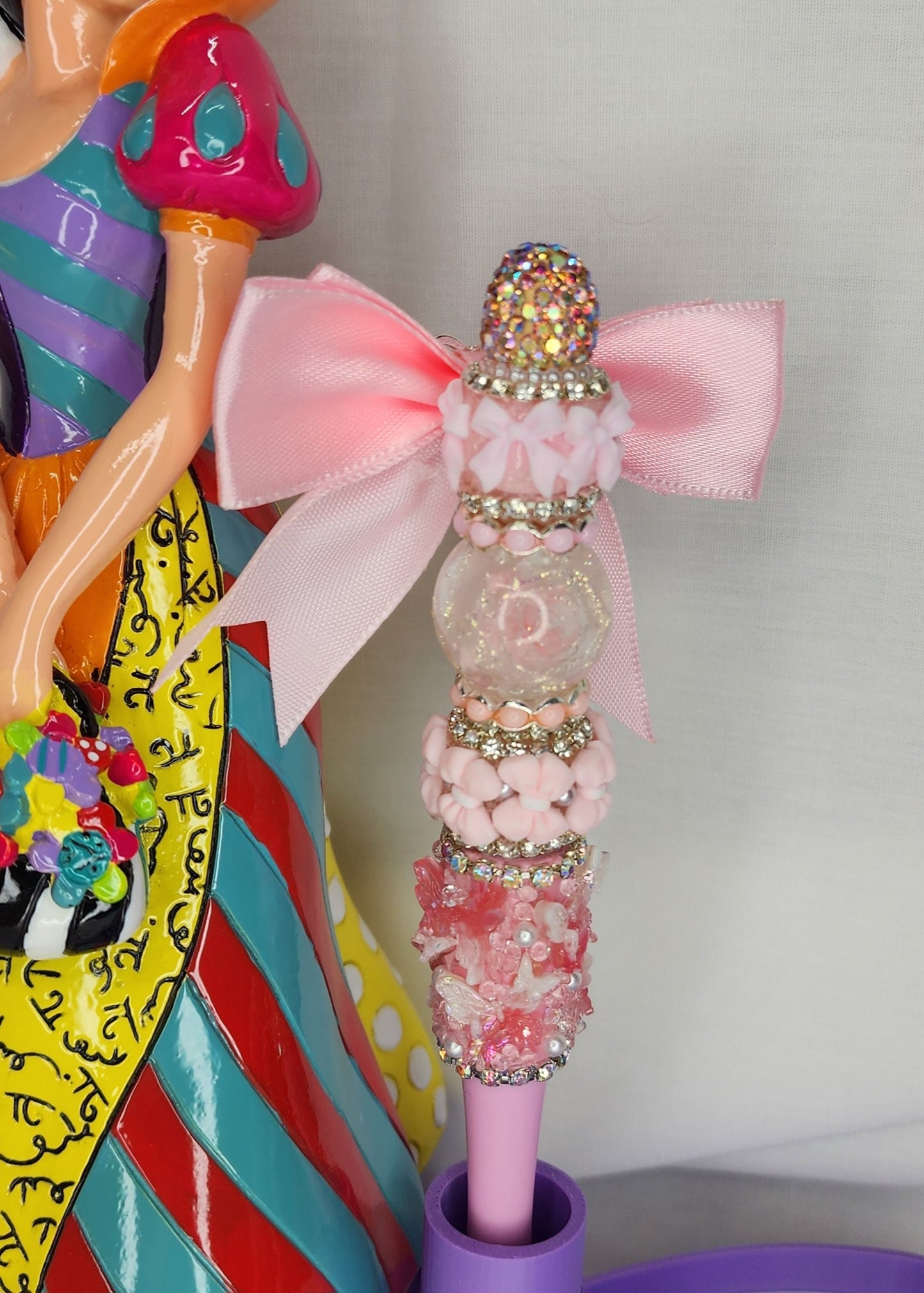 Pink Butterfly Bow Pen