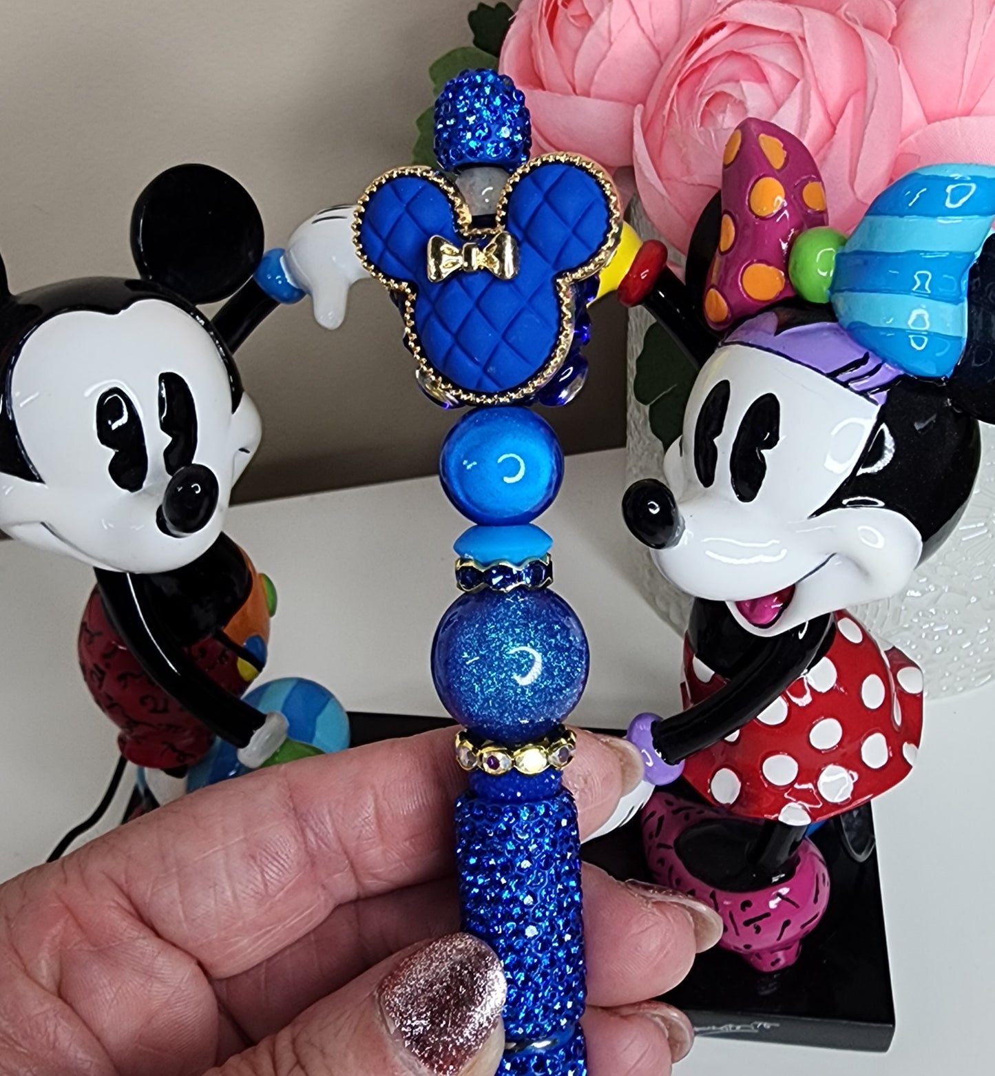 Blue Minnie Rhinestone Pen
