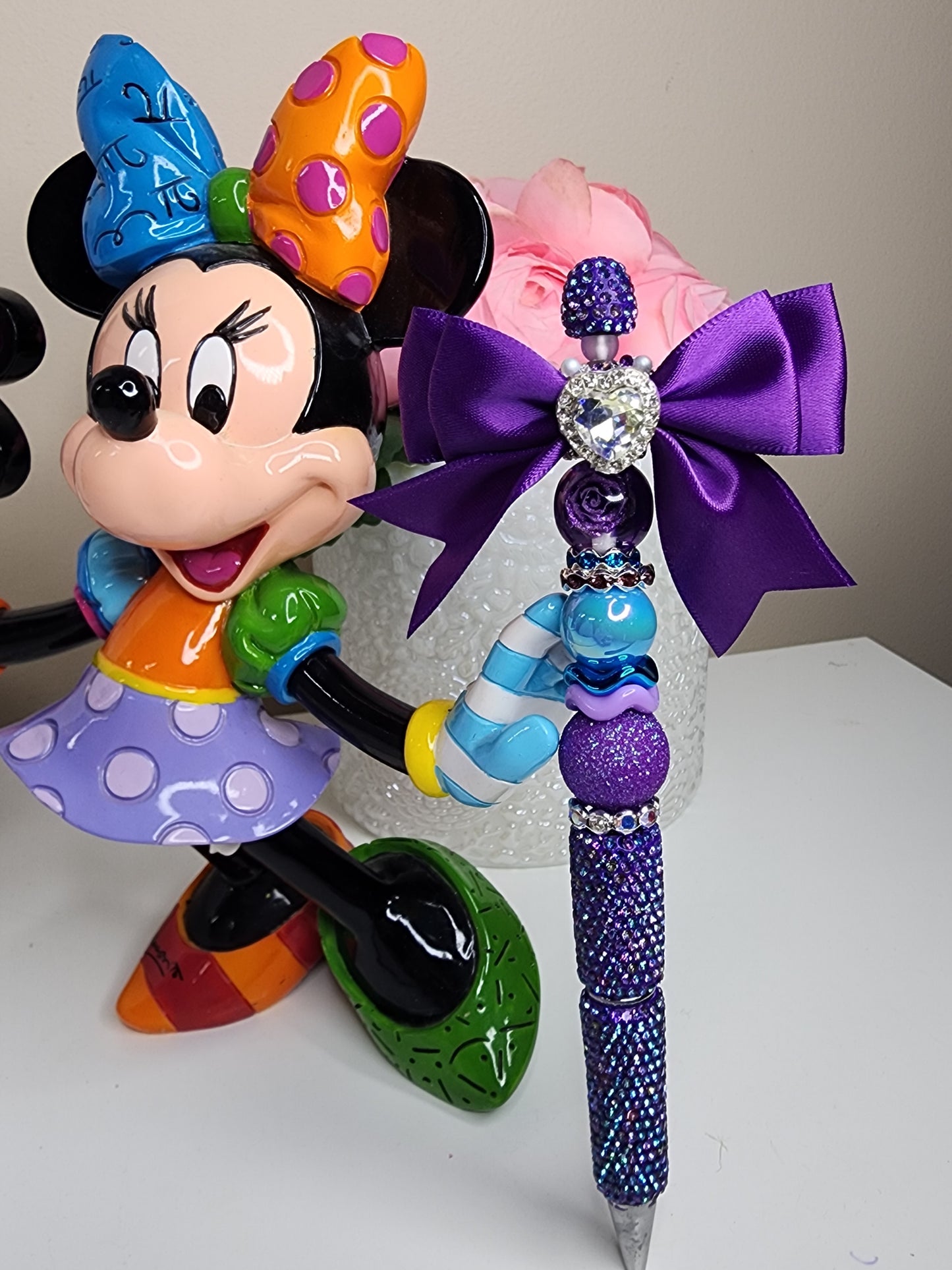 Purple Rhinestone Pen