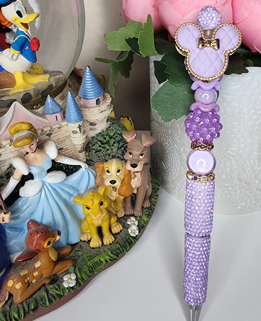 Purple Minnie Head Pen