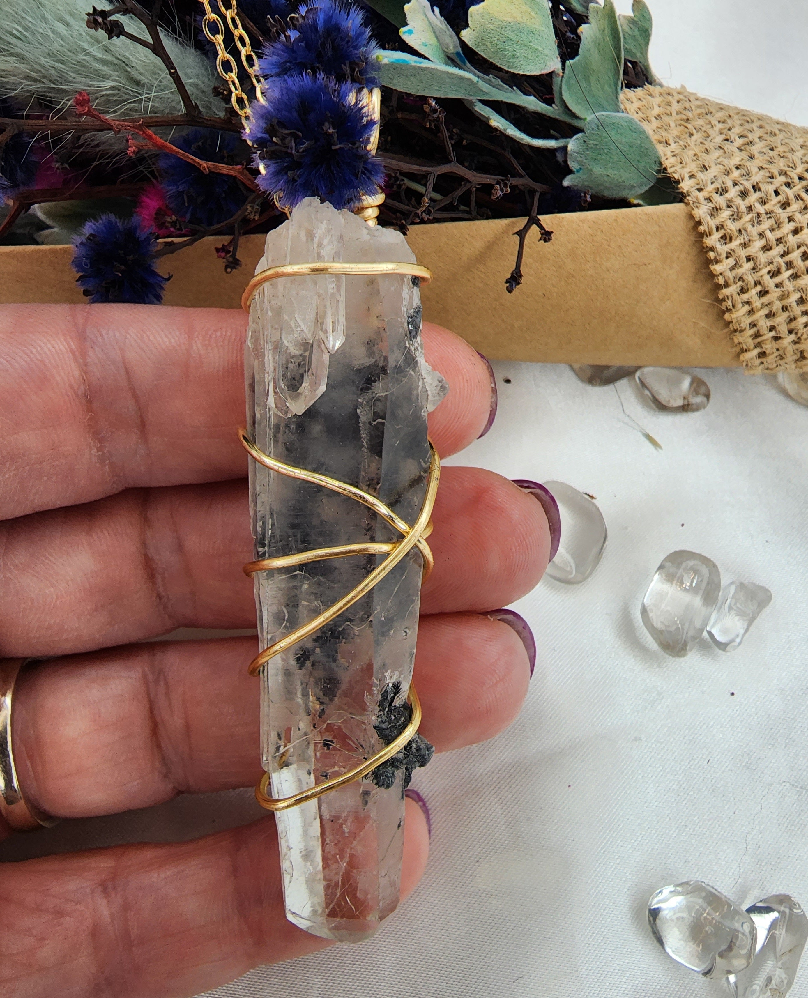 Tibetan quartz sale pendant